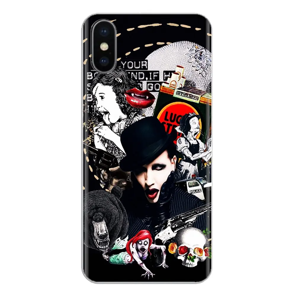 Силиконовый чехол для телефона Xiaomi Mi6 Mi 6 A1 Max Mix 2 5X 6X Redmi Note 5 5A 4X 4A A4 4 3 Plus Pro Marilyn Manson |