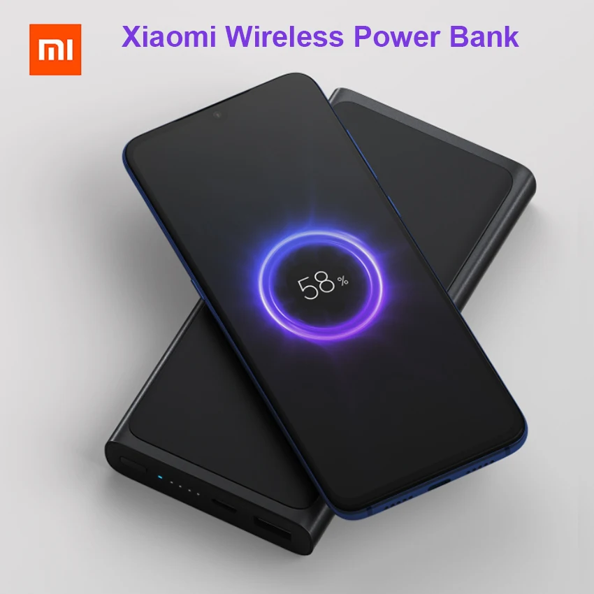 Xiaomi Mi 10000mAh Qi Wireless Power Bank WPB15ZM Fast Charge 10000 mAh Powerbank External Battery for iPhone Samsung | Мобильные