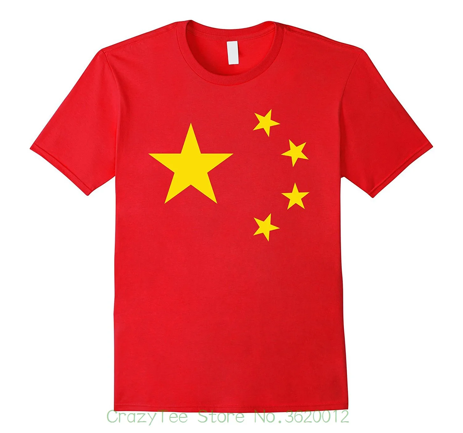 

Good Quality Brand Cotton Shirt Summer Style Cool Shirts Stars Of The Chinese Flag Cool China T-shirt