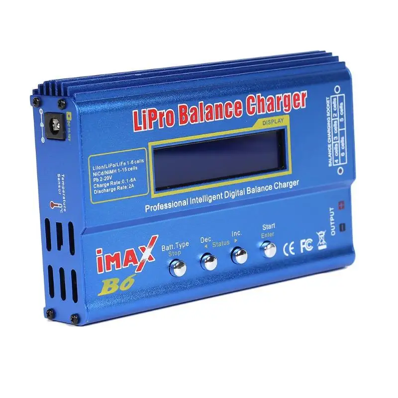 Зарядное устройство iMAX B6 80 Вт Lipo NiMH Li-Ion NiCd LiFe Digital RC IMAX B6 Lipro Balance charger Dis charger с адаптером 15 в 6A