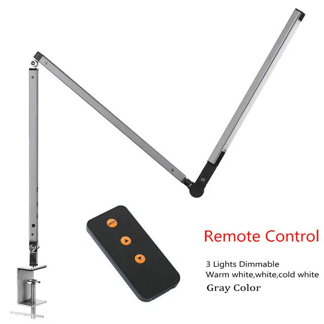 Remote Control XIUAN пульт дистанционного управления светодиодный настольная лампа с зажимом светильник сенсорный диммер ЕС/США штекер в офис бизнес настольная лампа для чтения Регулируемые руки - Цвет корпуса: Remote Control