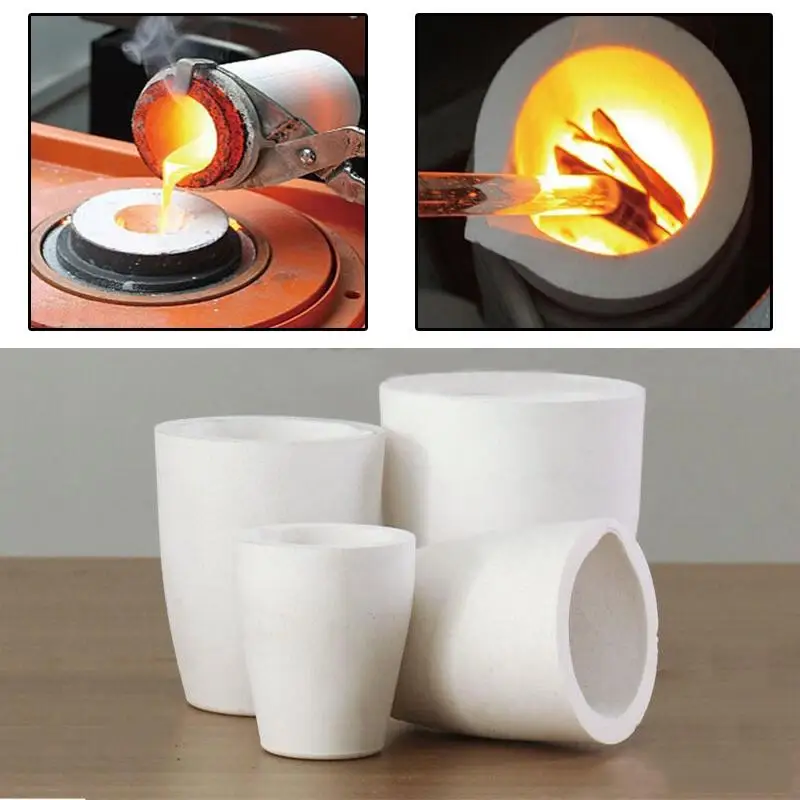 1pcs White Quartz Crucible Cup Casting Mold Mould For Melting Metal