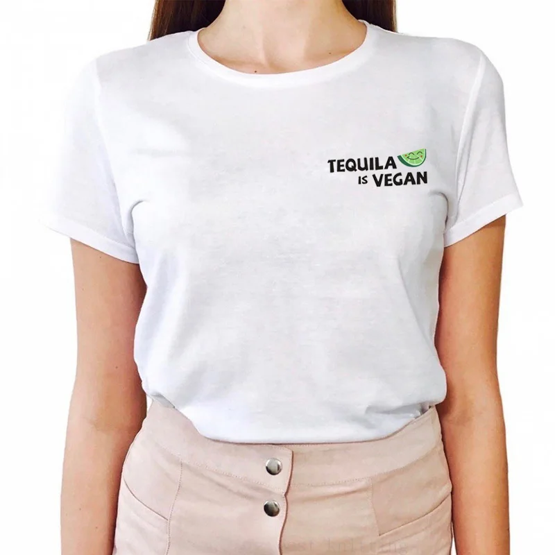 Vegan забавная футболка с героями мультфильмов женская футболка в Корейском стиле с графическим принтом милая маленькая новая футболка футболки с забавным принтом для девочек