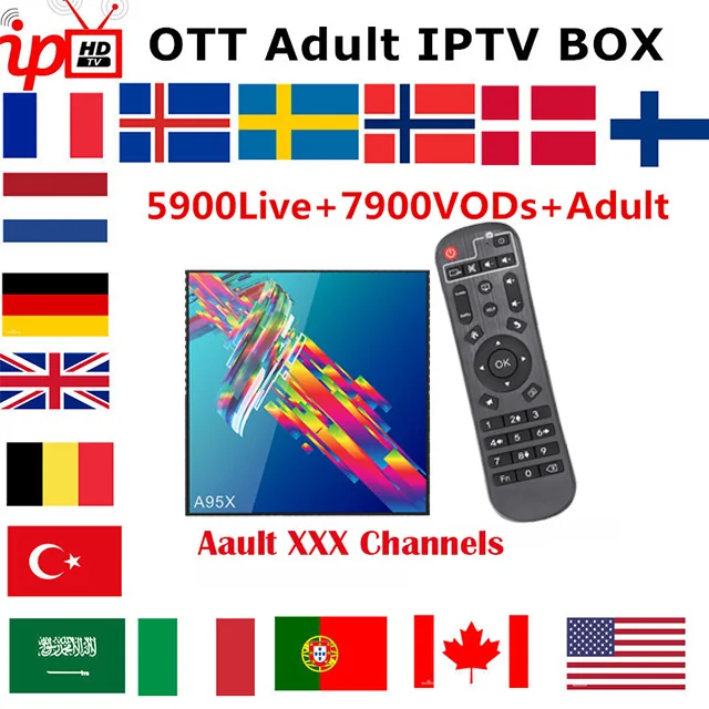 

A95X R3 Android 9.0 4K 4GB 64GB Smart TV Box Adult Portugal France German Arabic Dutch Sweden French Poland IPTV Box PK X96 Mini
