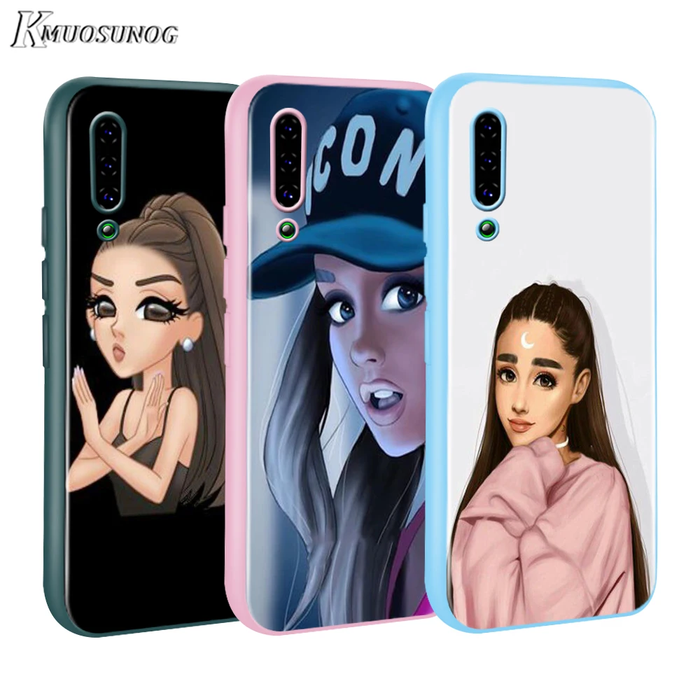 

Cute Cartoon Ariana Grande Baseus Candy Color Cover for Xiaomi Mi NOTE 10 9 8 Pro 9T SE A1 A2 A3 CC9 SE Lite F1 Phone Case