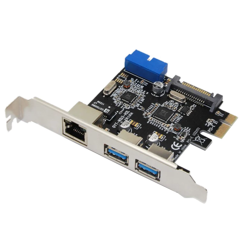 

USB 3.0 Ethernet Adapter 3 Port USB 3.0 HUB 10/100/1000 Mbps PCI-E To RJ45 Gigabit Network LAN Adapter Usb Ethernet Network Card