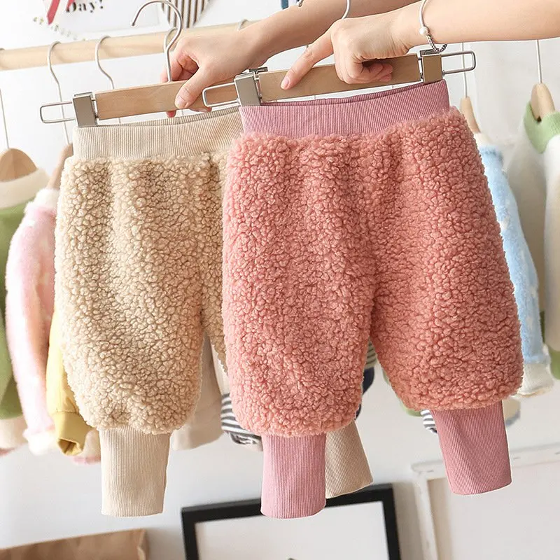 2019 г. Повседневные зимние штаны шаровары из плотного бархата для маленьких