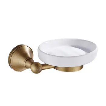 

1PCS Soap Dish Holder Wall-mounted Hardware Ceramic Electroplating Hanging Household Bathroom Soap Accessories Holder Box