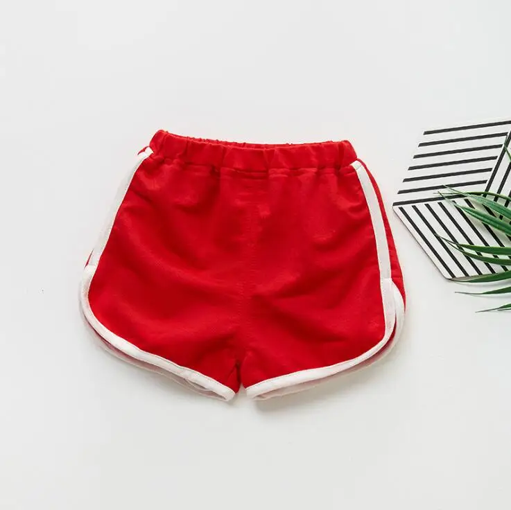 Red Новинка; летние детские шорты; спортивные шорты унисекс для маленьких мальчиков и девочек; трусы для малышей; пляжные шорты детские спортивные штаны; одежда для малышей - Color: Red