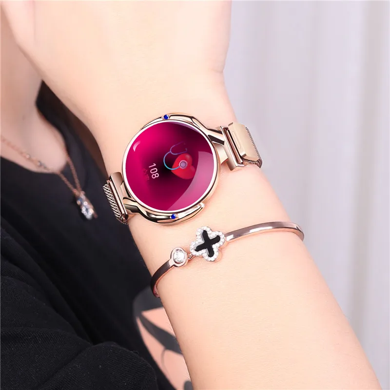 Women Luxury Smart Watch Heart Rate Monitor Blood Pressure Watch Fitness Tracker Sports Smart Bracelet Pk H8 Z18 H1