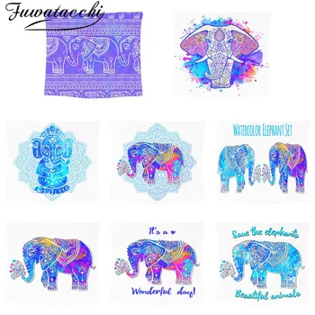 

Fuwatacchi Colorful Painted Elephant Tapestry Mandala Wall Hanging Tapestries Home Sofa Decorative Towel Tapete Bedroom Blanket