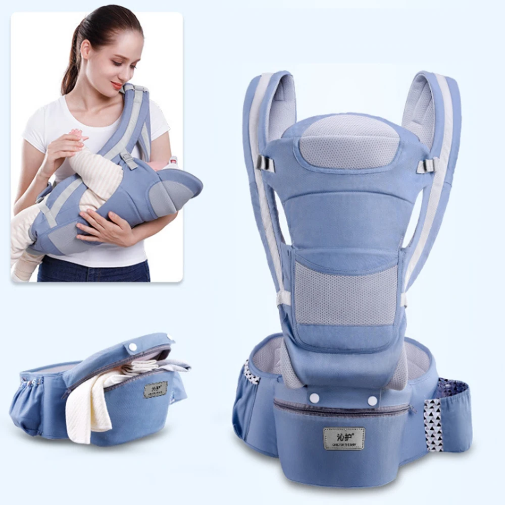 LOOYZKIT Infant Kangaroo Hipseat For Newborn Stools Baby Carrier Front Facing Baby Carrier Comfortable Sling Backpack Pouch Wrap