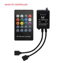 20 клавиш музыка RF контроллер черный звук сенсор пульт дистанционного управления для 5050 2835 3528 RGB светодиодные полосы