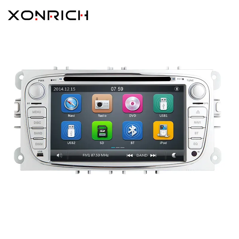 

2 Din Car Radio DVD Player for FORD/Focus 2 3 S-MAX/Mondeo 4 C-MAX/Galaxy Kuga Multimedia GPS Navigation Head unit Stereo Audio
