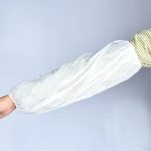 Абсолютно материал Одноразовый нарукавник Специальное предложение водонепроницаемый анти-масло PE Прозрачный манжет синий и белый 100 штук Dustpro