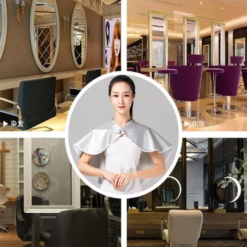 

1pc Hair Cutting Cloak Umbrella Leather Hairdresser Baking Oil Waterproof Apron Cloth Gown Shawl Cover Styling Wraps For Salon
