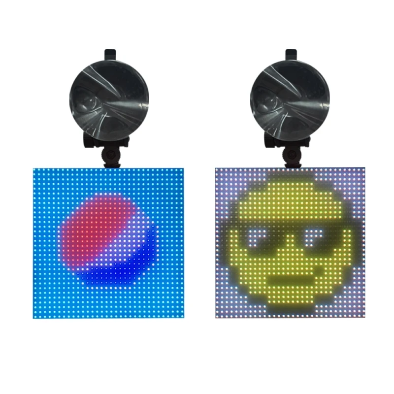

Promotion emoji smiley face led display bluetooth mobile phone APP control vehicle shop LED sign JPEG GIF image car display