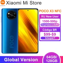 In Stock Global Version Xiaomi POCO X3 NFC Smartphone 64GB/128GB Snapdragon 732G Octa Core 64MP 5160mAh Battery 33W Fast Charge