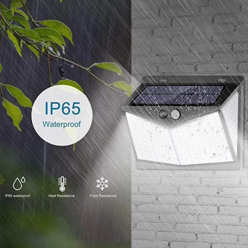 

136/206/208LED Solar Powered Motion Sensor Lamp Outdoor Wall Lamp LED Night Light waether-proof Garden Street Lamp Super Bright