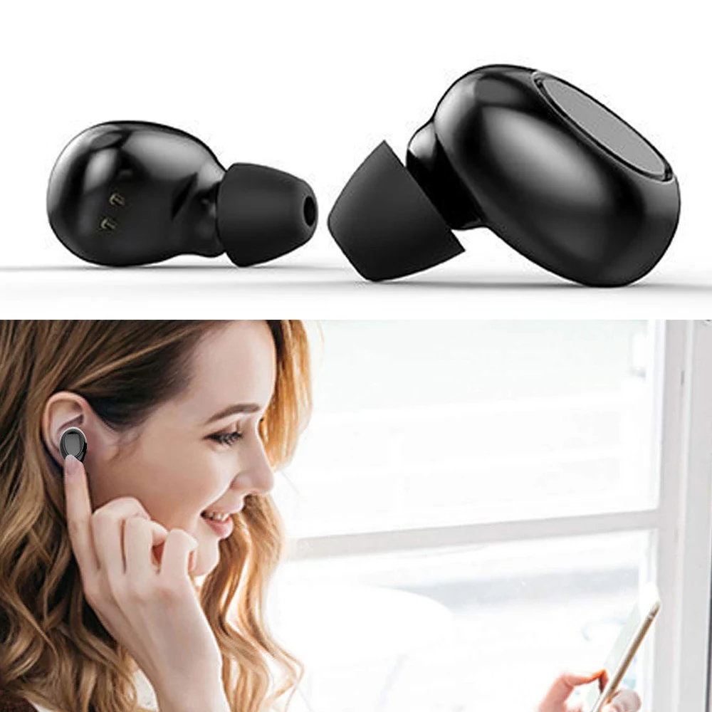 Черные Беспроводные Bluetooth 5,0 наушники TWS-H10 гарнитуры для мобильных телефонов 3D стерео звук