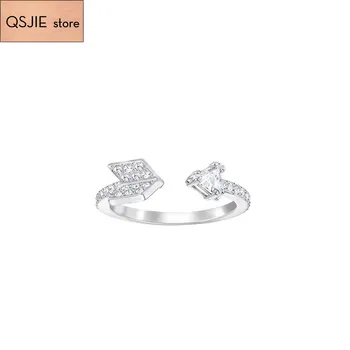 

High quality SWA simple design elegant adjustable arrow lady ring