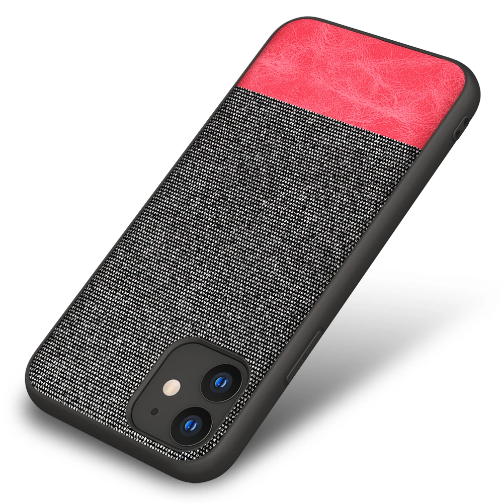 For iphone X XR XS Max 7 8 6 6s Plus Ultra Shockproof Back Cover Cloth Fabric Silicone Soft Edge Protect Case   For 11 Pro Max