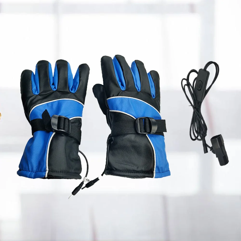 

Motorcycle Riding Electric Heating Gloves Charging Cable Heated Warm Gloves Touch Screen Thermal Gloves Finger Protection Cover
