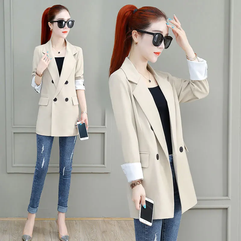 

Small Suit Coat Women's Sense of Design Non-mainstream 2019 New Style Early Autumn Korean-style Loose-Fit British Style Spring A