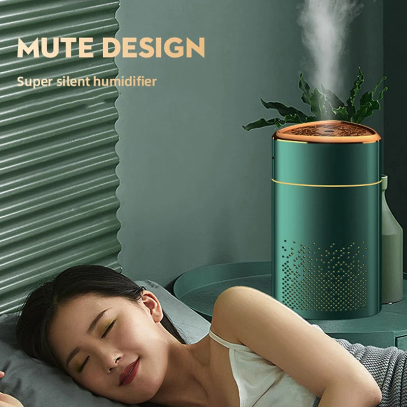 Umidificatore d'aria domestico di grande capacità USB Ultrasuoni Cool Mist Maker con luce LED 1000ML Diffusore di aromi a nebbia pesante Umidificador_voghion.com
