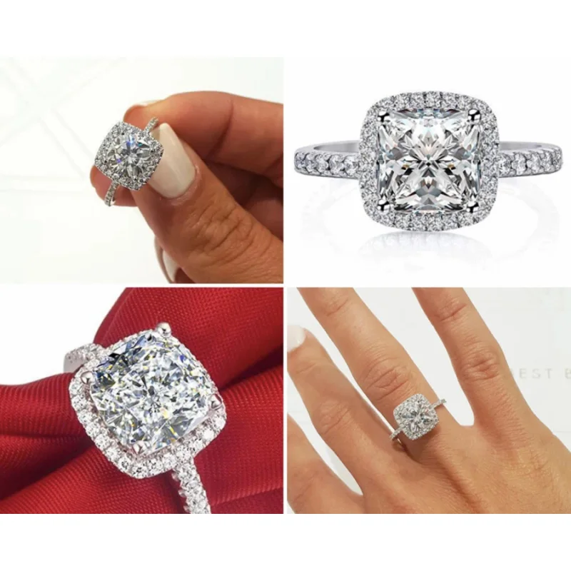 Кольцо женское из серебра 925 пробы розовый синий цвет|promise ring|designer ringring design |