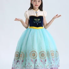 Дисней серии анимация периферийные Платья Анна платье принцессы Пышное Платье представление на Хэллоуин костюм