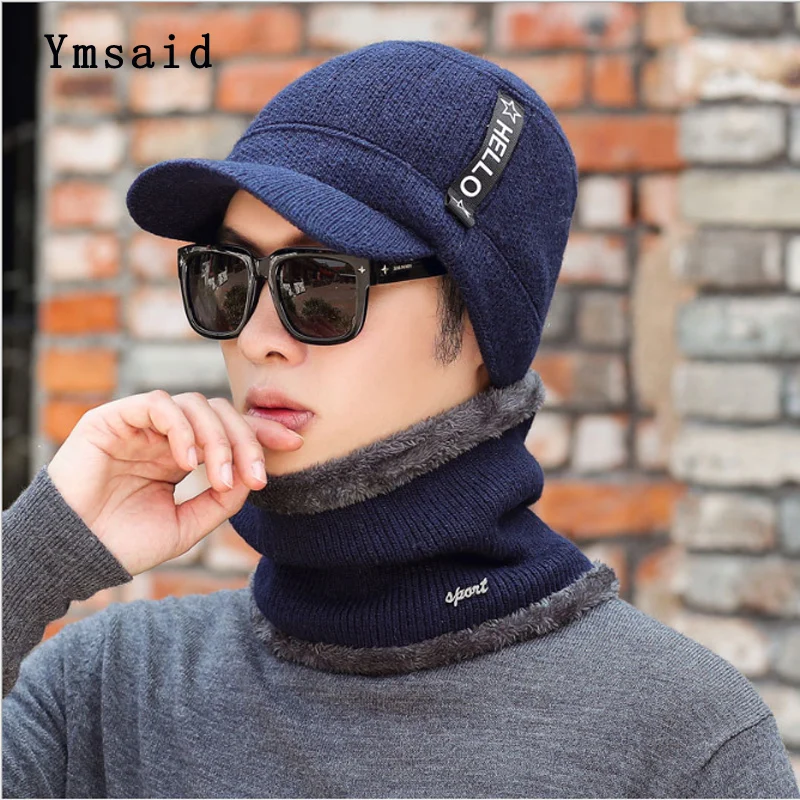 Зимние шапки Skullies Beanies зимние бини для мужчин и женщин шерстяной шарф Балаклава