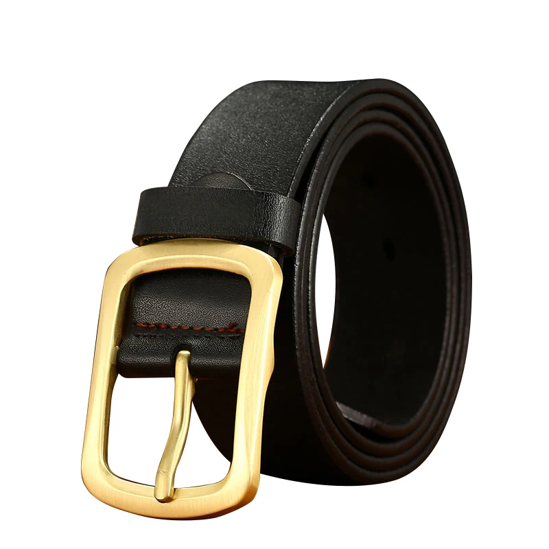 FR006- gold black Мужской ремень из натуральной кожи, широкие ремни, ковбойский ремень, брендовый Мужской винтажный дизайнерский ремень высокого качества - Цвет: FR006- gold black