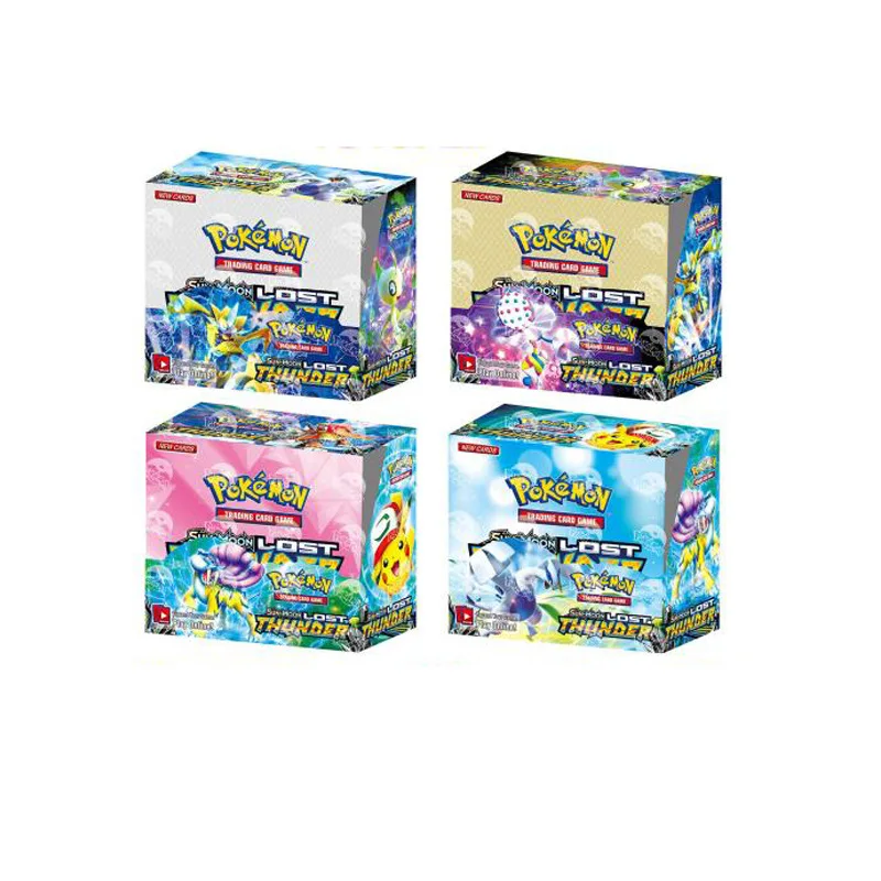 TAKARA TOMY 324 шт./компл. Pokemon Battle игрушки хобби Коллекционные вещи игра Коллекция аниме-открытки для детей - Цвет: 1box ( Thunder)