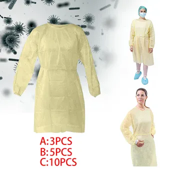 

Disposable Protective Suit Splashproof Women Men Isolation Nursing Gown Dust-proof And Anti-Oil Protective Clothing 414#2
