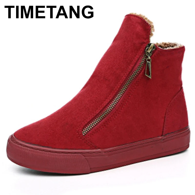 Best Seller Snow-Boots Shoes Plush-Zipper Warm Winter Women Brand TIMETANG for with Sweet Cold 5ByB8Ddby