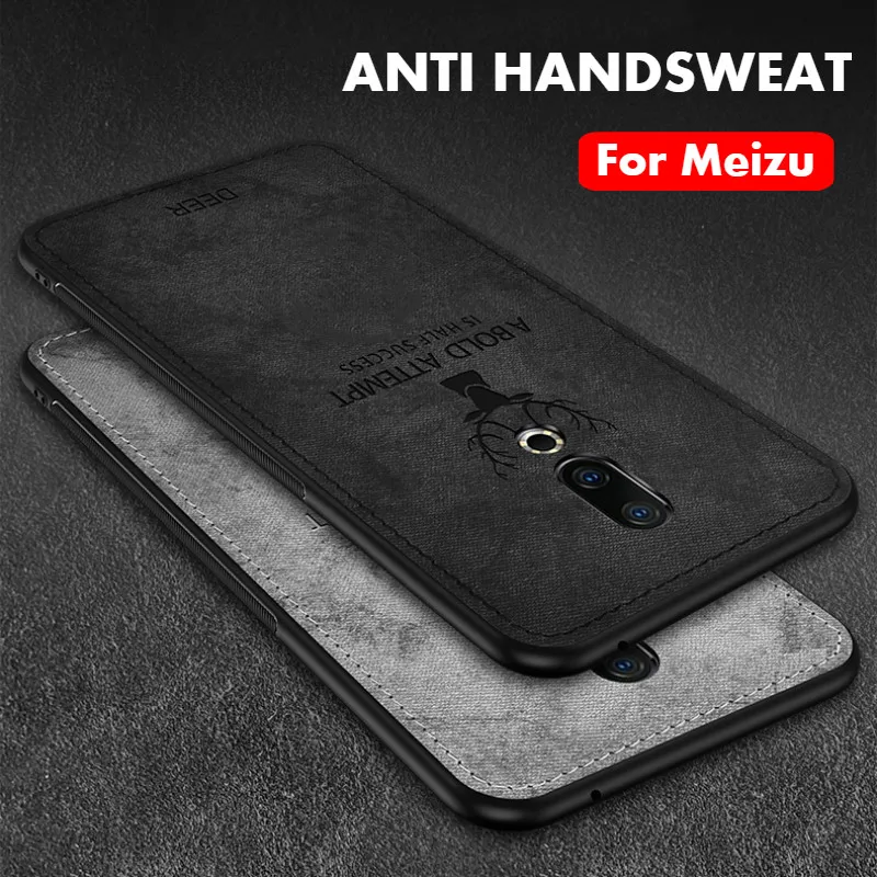 

Deer Pattern Case For Meizu 16 15 Plus 16X 16S 16XS Retro Fabric Cloth Texture Soft Phone Cover For Meizu M5S M5 M6 M9 Note Case