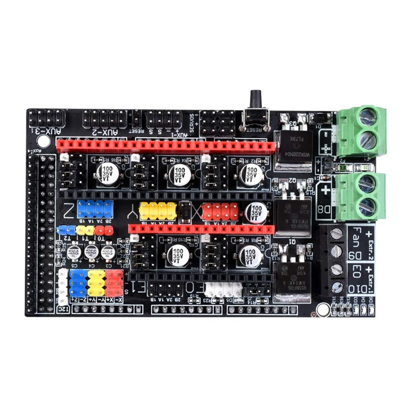 Ramps 1,6 плюс панель управления расширения модернизированная Ramps 1,4 3D материнская плата поддержка A4988 DRV8825 TMC2130 драйвер Reprap Mendel для