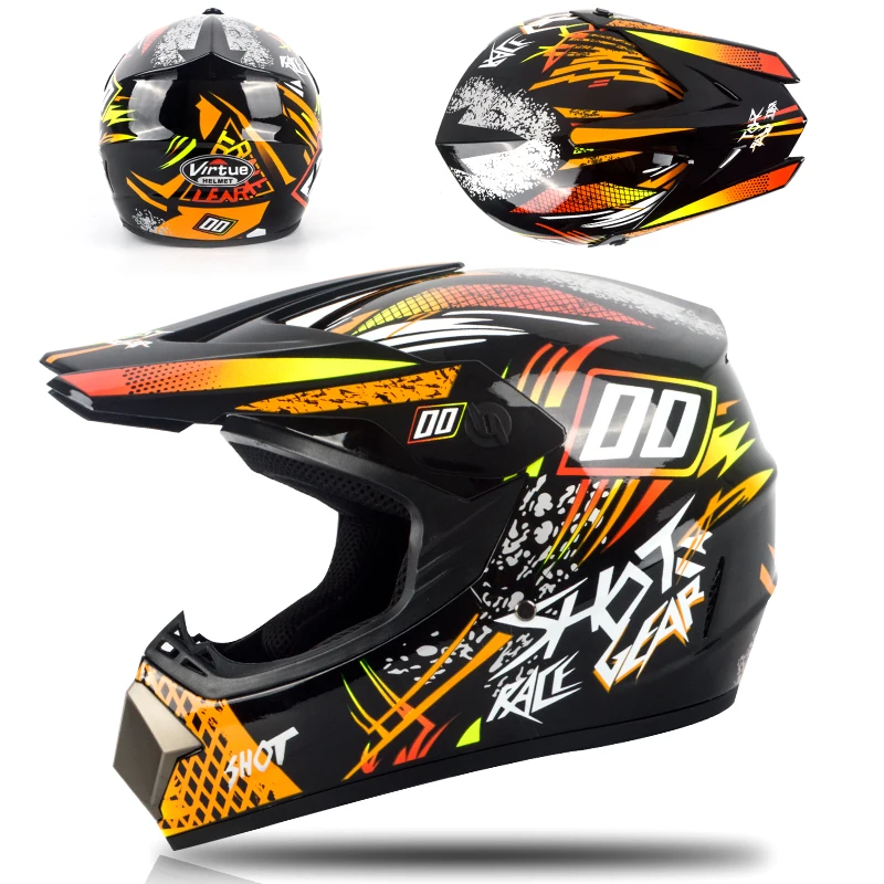 Профессиональный Гоночный Кроссовый шлем hors route Casque Moto Capacete Moto Casco внедорожный мультяшный детский мотоциклетный шлем - Цвет: Белый