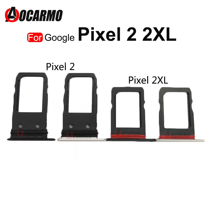 Black / White SIM Card Socket Slot For Google Pixel 2xl 2 XL Sim Tray Holder Repair Replacement Parts | Мобильные телефоны и