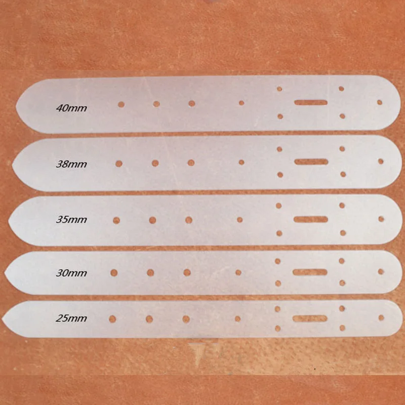 

Leather Hole Punch Belt Punch Hole Pattern Plastic Portable Half Transparent Craft Supplies Positioning Template 5 Size