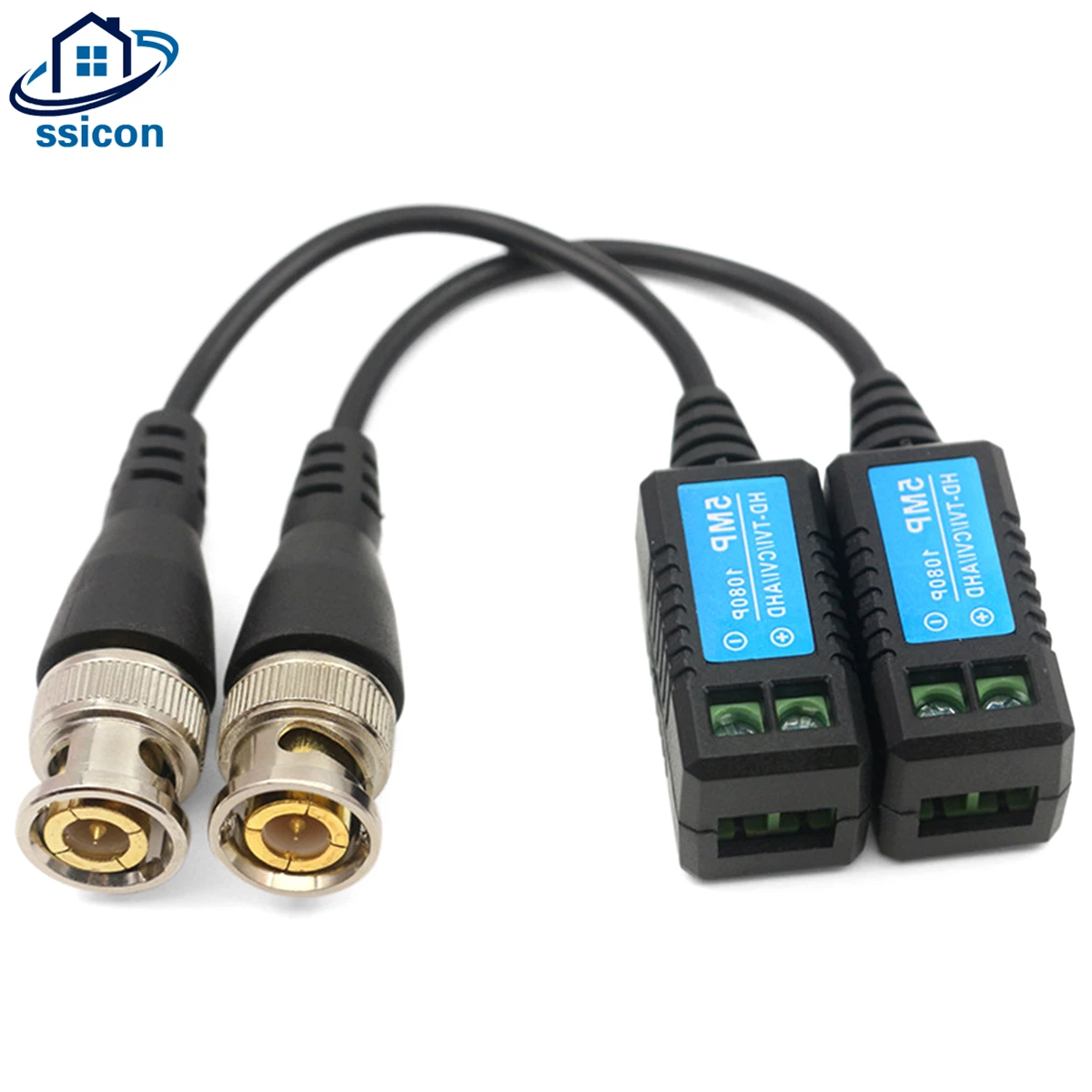 SSICON 10 пар HD BNC Видео балун 5MP 4MP 3MP 1080P 720P Поддержка HD AHD/CVI/TVI CCTV аксессуары пассивные приемопередатчики