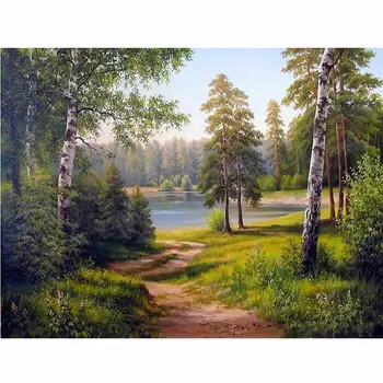 

Diamond DIY painting digital composition landscape acrylic painting modern painting living room home decoration 40x50cm