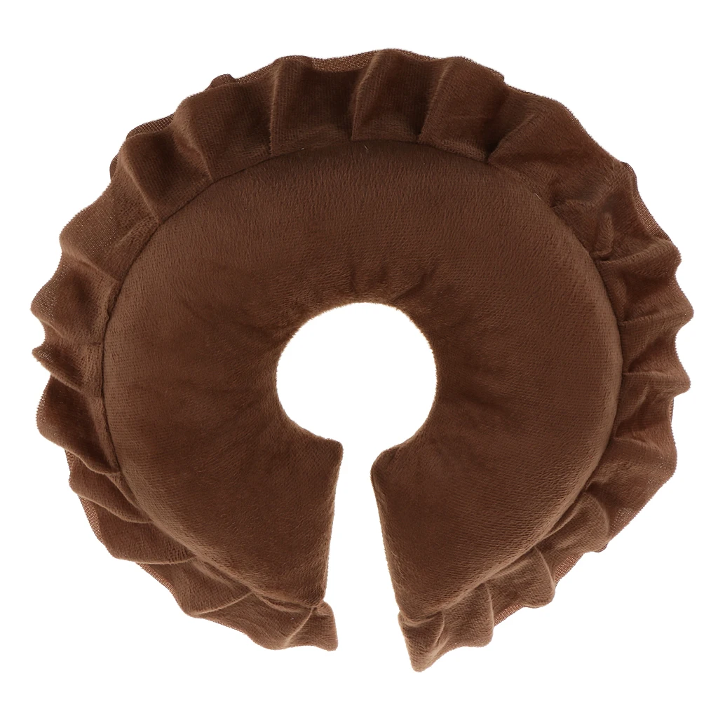 U Shaped Soft Spa Salon Massage Table Cradle Face Pillow Neck Head Cushion Travel Flight Office Neck Pad 6 Colors