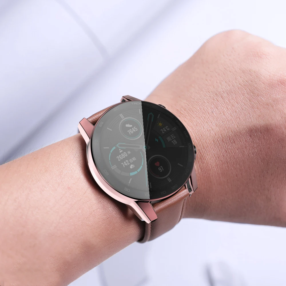 Electroplated tpu all-inclusive protective cover for Huawei Honor Magic watch 2 tpu soft case 46mm antifriction protection watch for watch screen protector case,watch case,watch protector case,smart watch case