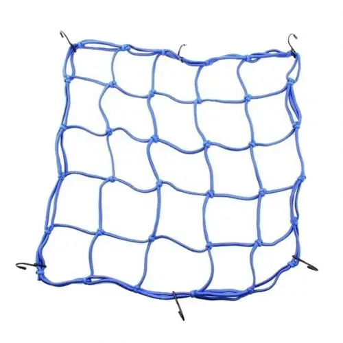 40x40 см мотоциклетный шлем сетка Универсальный светоотражающий эластичный шнур для мелочей багажная грузовая сетка-банджи аксессуары для мотоциклов - Цвет: Синий