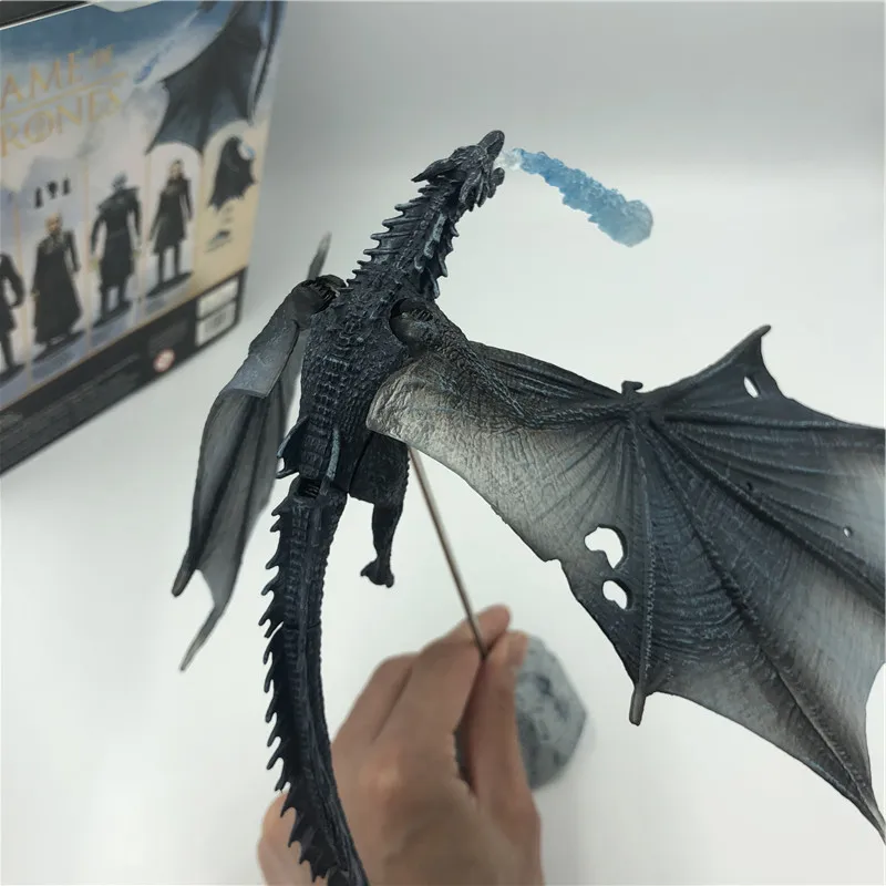 Игра престолов Сезон 8 Viserion ледяной дракон сустав подвижные ПВХ Рисунок ночной король Рыцарь Модель коллективные игрушки 19 см