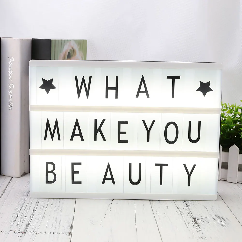 

A4 85 Replacement Letters Symbols Light Up Cinema LED Letter Lamp Home Party