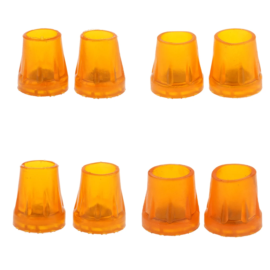 2Pcs Crutch Ferrules Rubber End Anti-skid Walking Stick Tips Crutch Bottom End Cane Replacement Tips, 25-36mm    