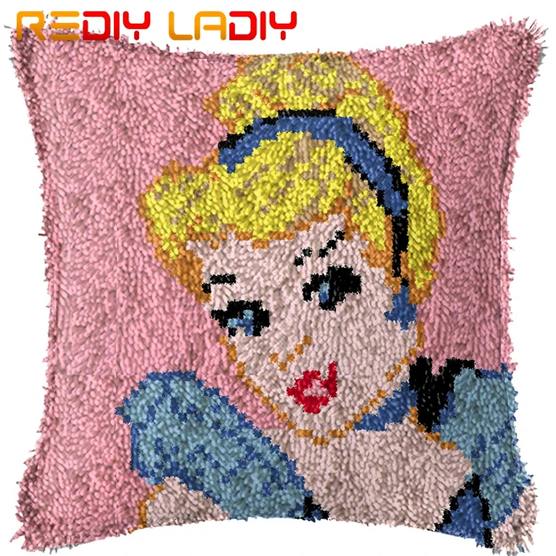 BZ893 Latch Hook Kits Make Your Own Cushion Cartoon Owl Pre-Printed Canvas Crochet Pillow Case Latch Hook Cushion Cover Hobby& Crafts - Цвет: BZ893